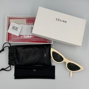 CELINE Cat Eye Sunglasses in PERFECT Condition, IVORY